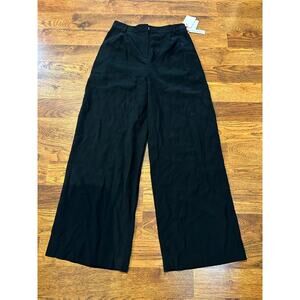 Open Edit Women's Black Wide Leg Trouser Size 8 NWT Nordstrom Style